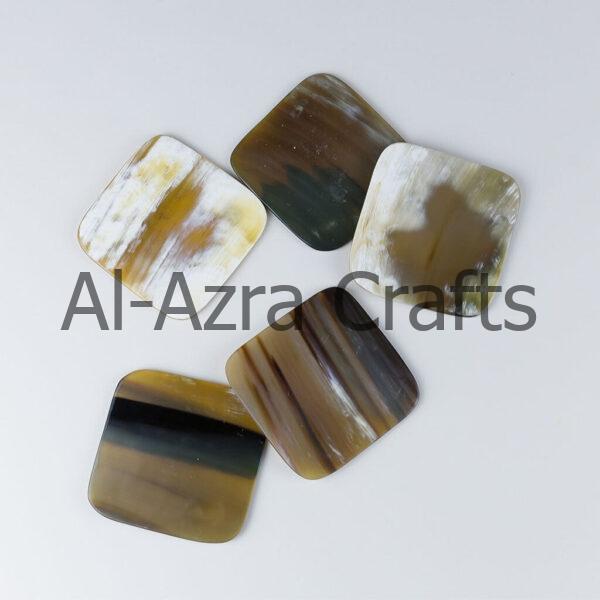 Square Natural Horn Drink Coasters