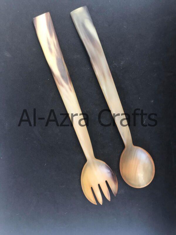 Horn Cutlery Spoon and Fork - Image 3