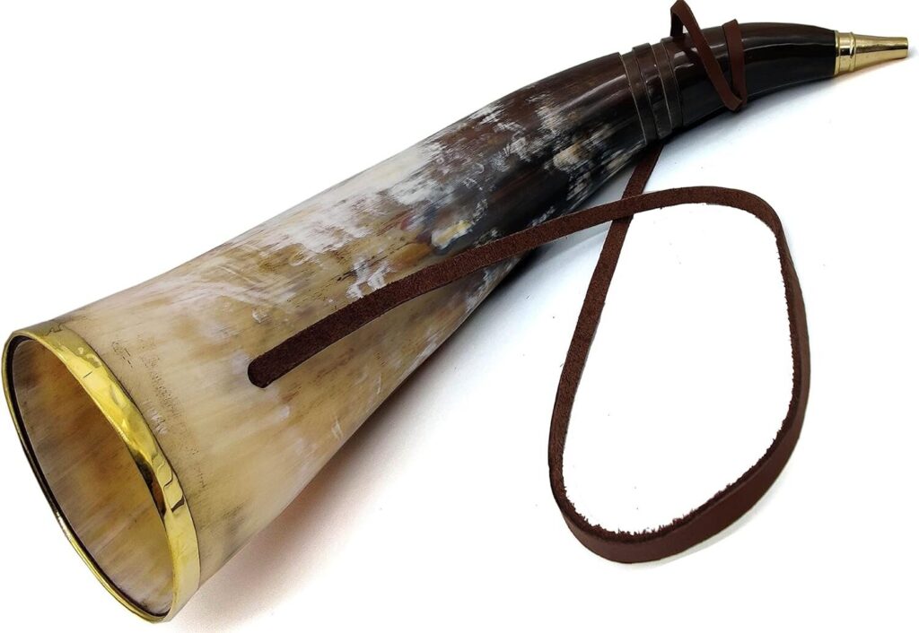 Viking Blowing Ox Horn