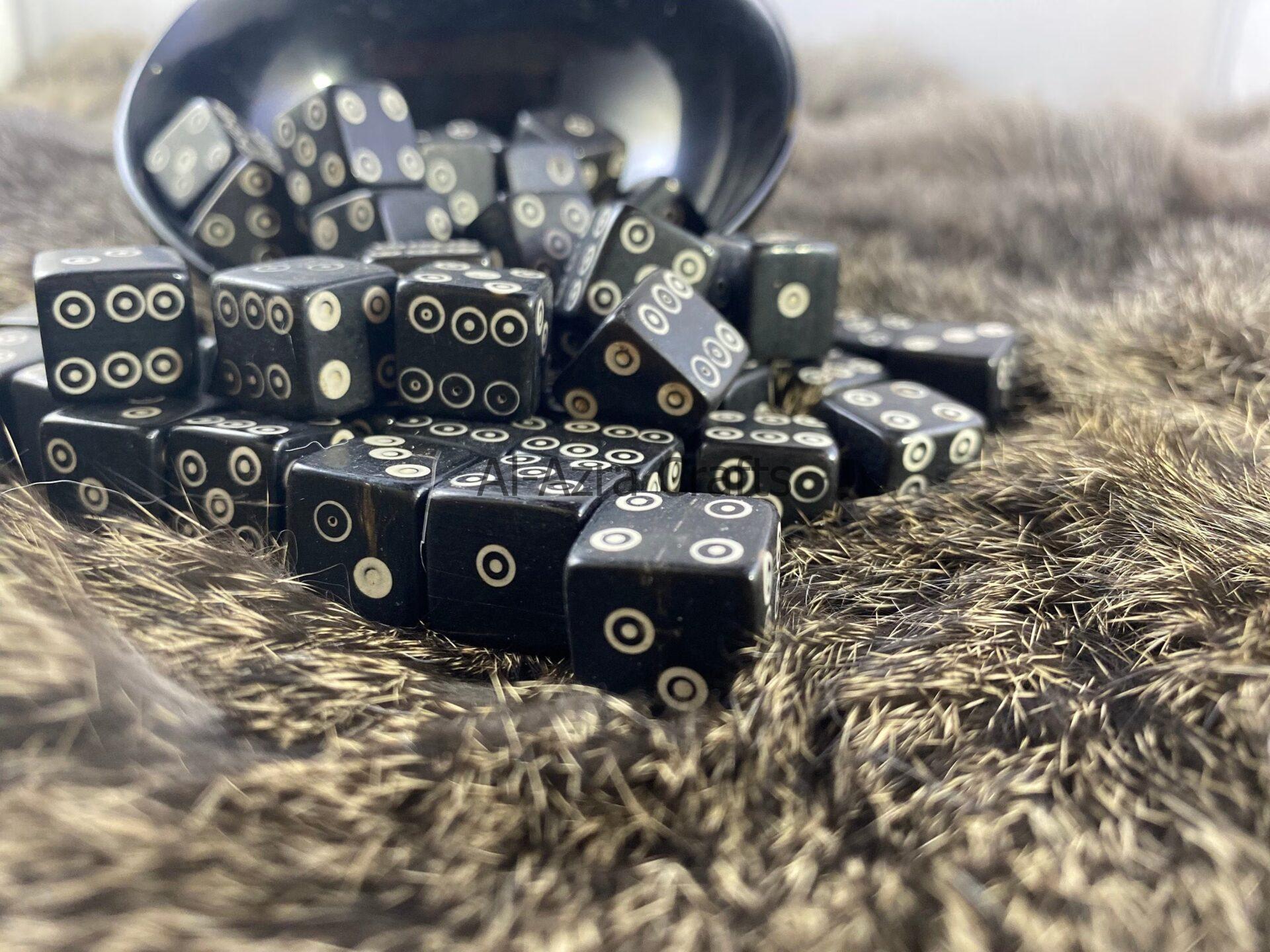 Viking Spots Black Horn Dice Set - Image 3
