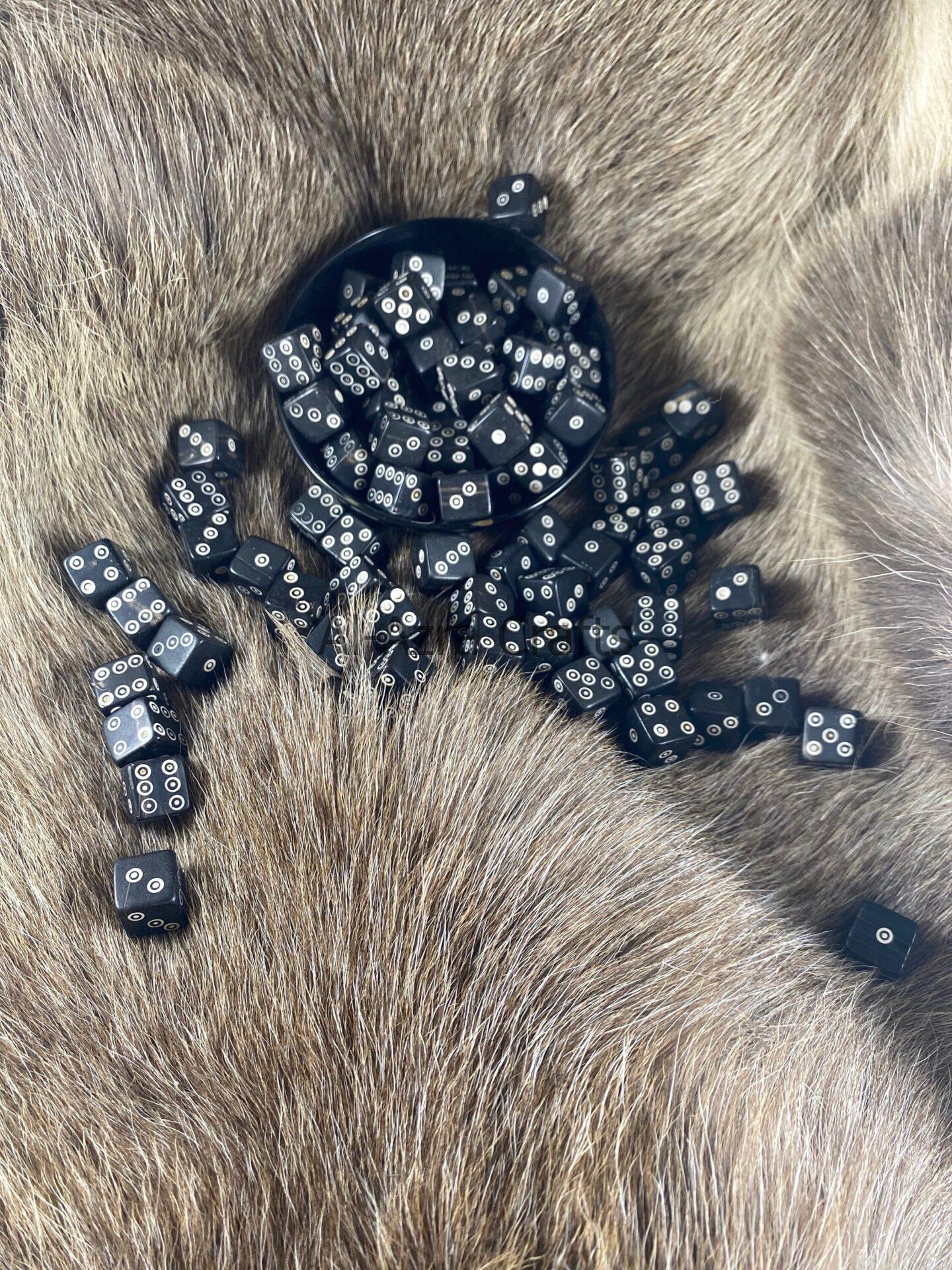 Viking Spots Black Horn Dice Set - Image 2