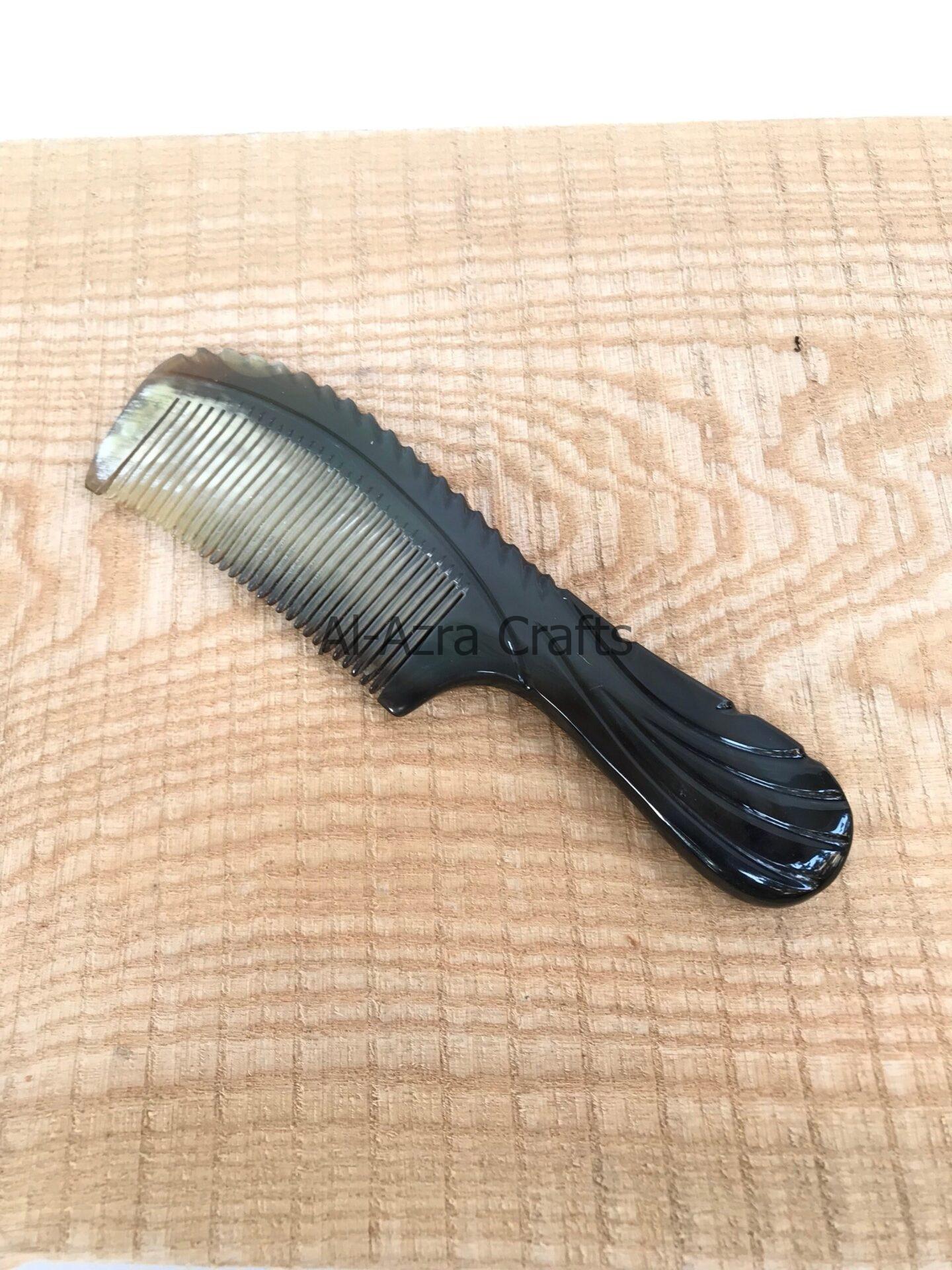 Black Buffalo Horn Comb