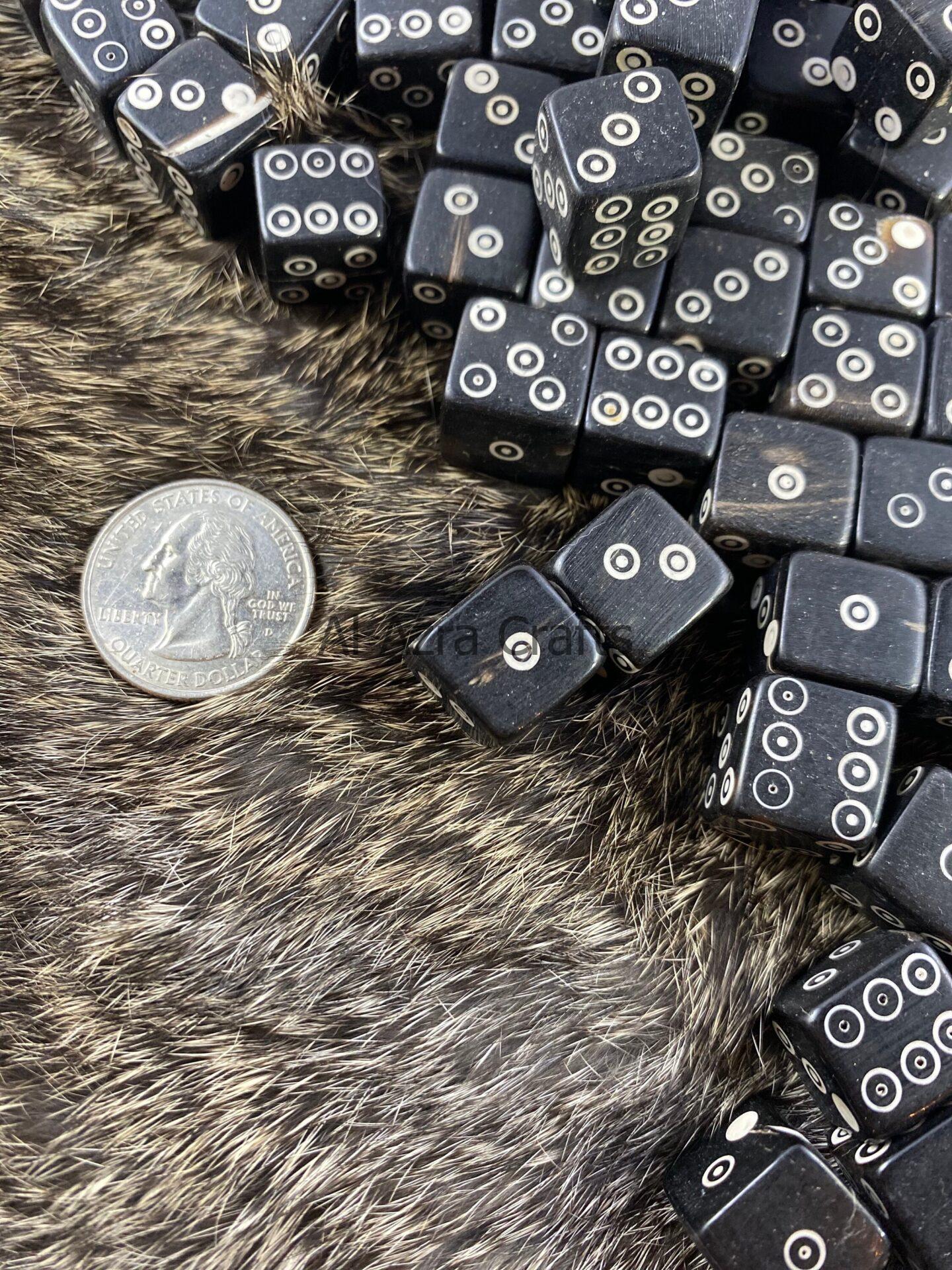 Viking Spots Black Horn Dice Set - Image 4