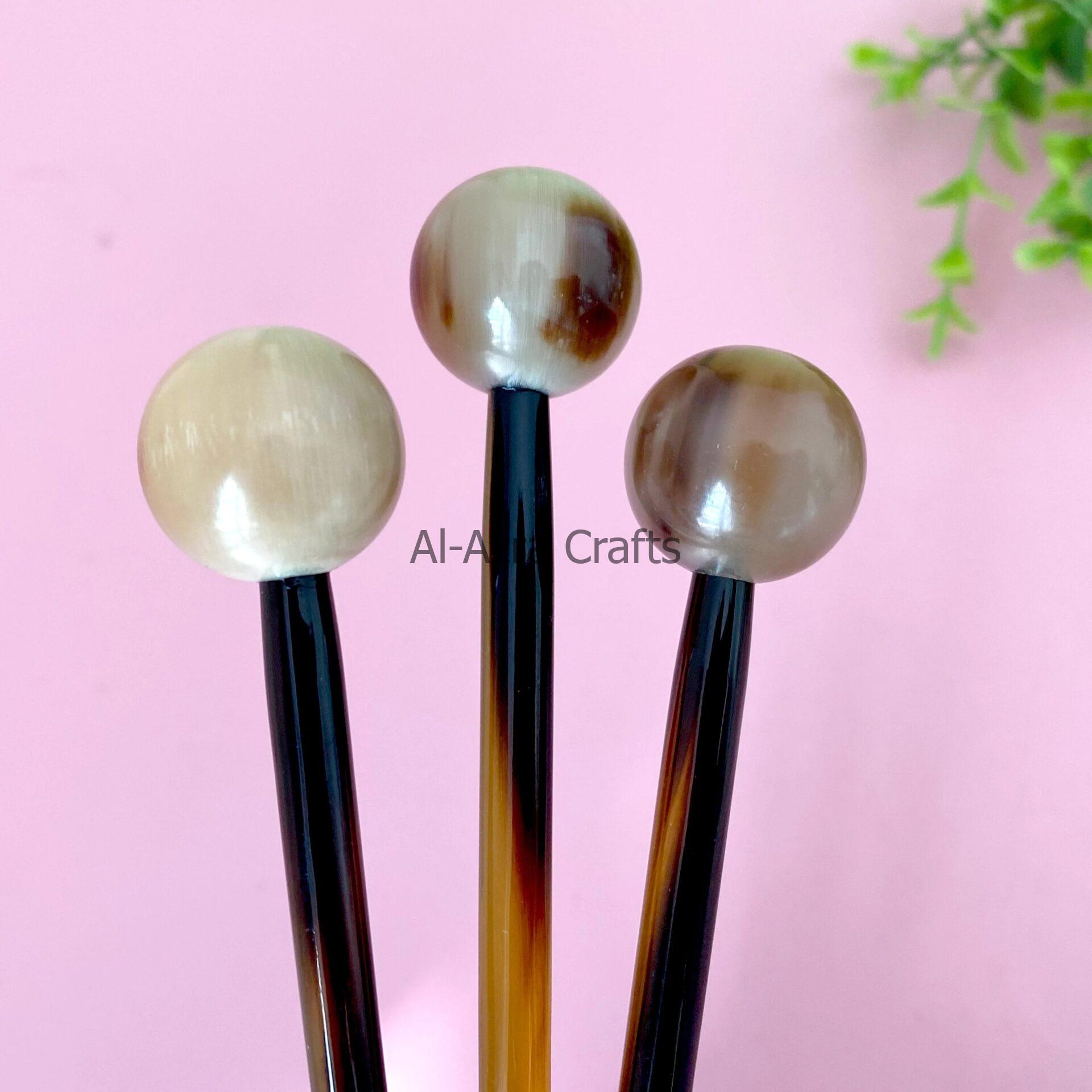 Round Head Horn Hairpin - Image 2