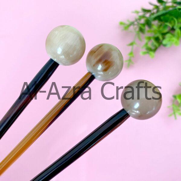 Round Head Horn Hairpin - Image 3