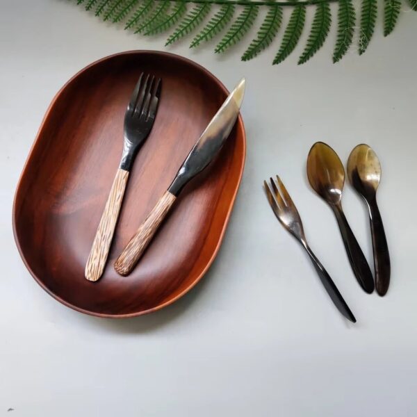 Buffalo Horn Cutlery Set - Image 3