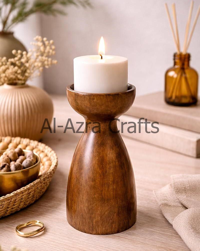 Wooden Chandle Holder