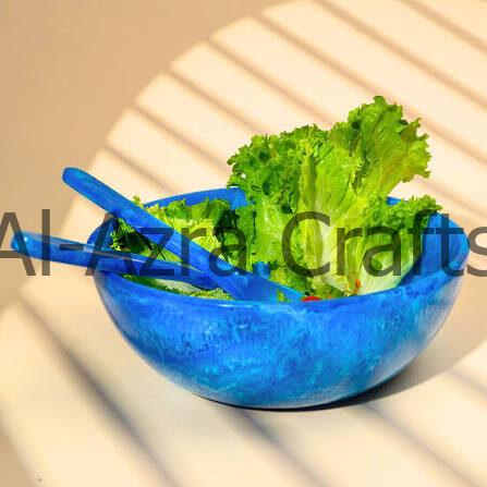Resin Bowl With Spoons
