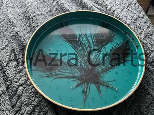 Resin Round Decorative Tray