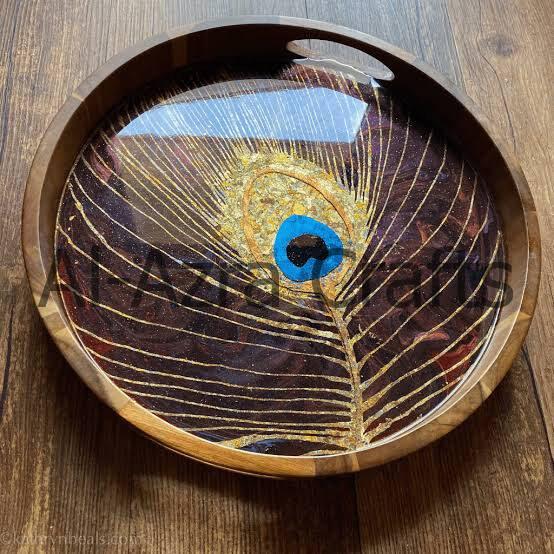 Resin Round Serving Tray