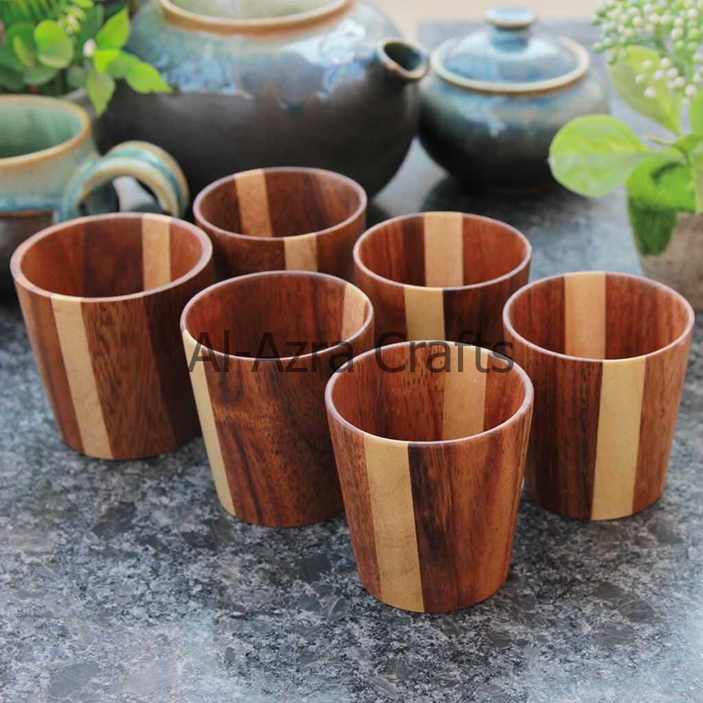 Wooden Shot Cup Set